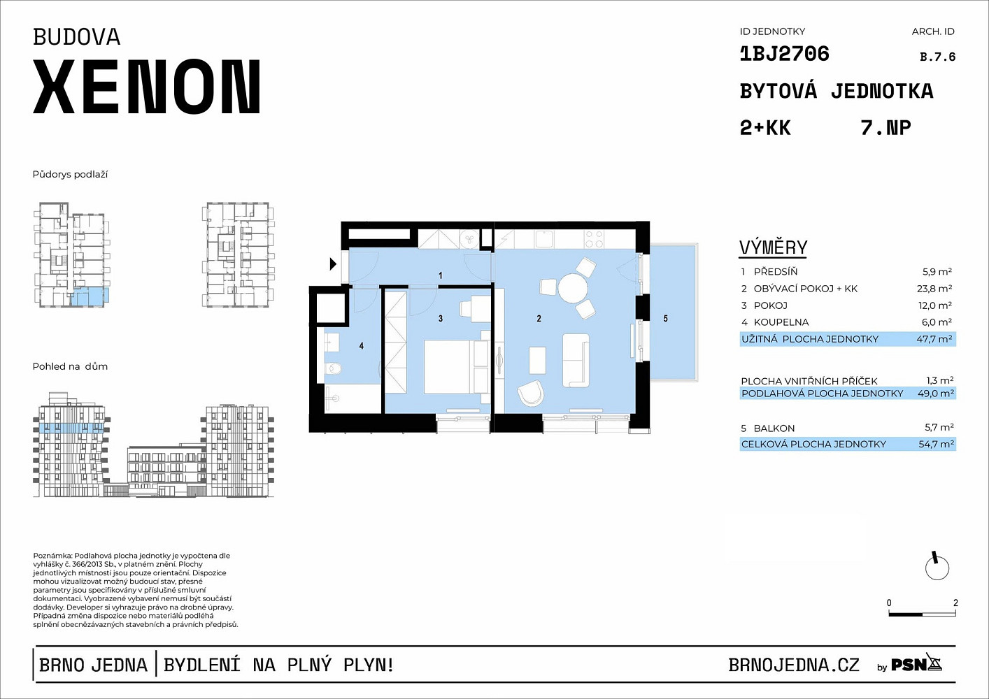 Prodej bytu 2+kk 48 m² – fotografie 2