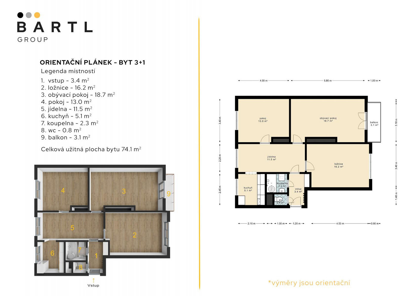 Prodej bytu 3+1 72 m² – fotografie 2