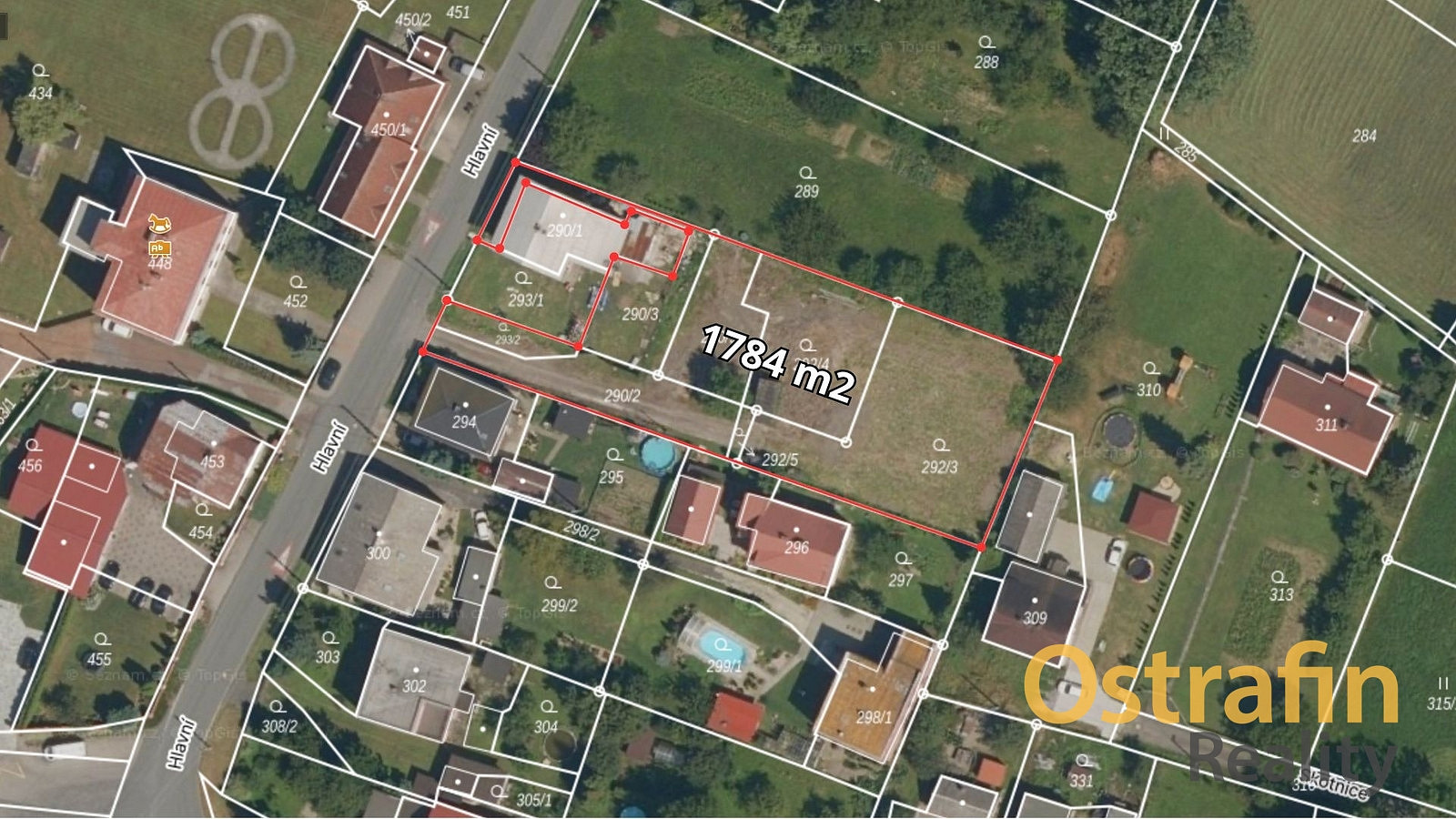 Prodej stavebního pozemku 1 784 m² – fotografie 3
