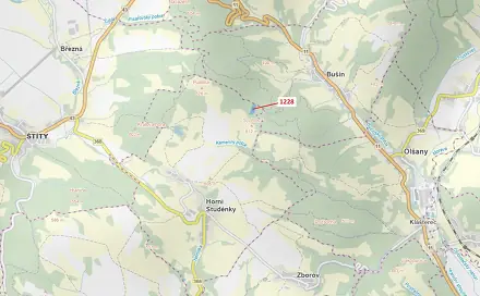Dražba lesa 10 403 m², Bušín