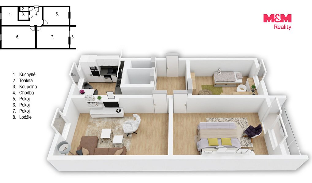 Prodej bytu 3+1 74 m², Jaroměř – náhled fotky 12