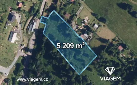 Prodej stavebního pozemku 5 209 m², Dlouhá Stráň, okres Bruntál