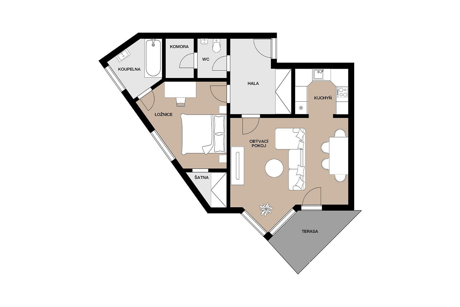 Prodej bytu 2+kk 74 m² – fotografie 3
