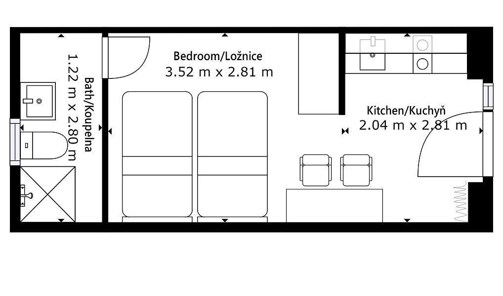 Pronájem bytu 1+kk 19 m², Brno – náhled fotky 10