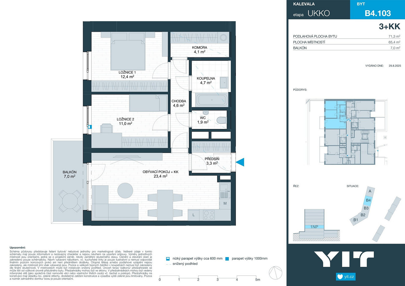 Prodej bytu 3+kk 65 m² – pohled 3