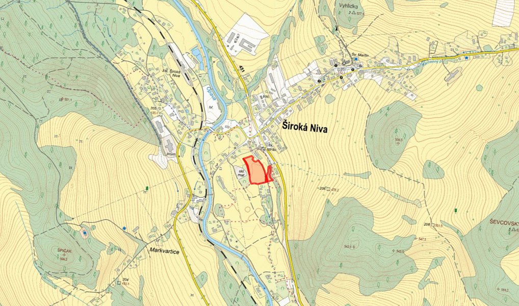 Prodej stavebního pozemku 13 132 m², Široká Niva – náhled fotky 3