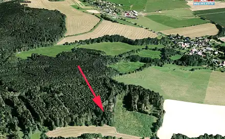 Prodej lesa 1 468 m², Dlažov, okres Klatovy