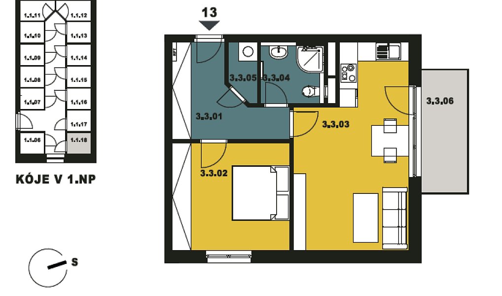 Prodej bytu 2+kk 49 m², Lysá nad Labem – náhled fotky 2