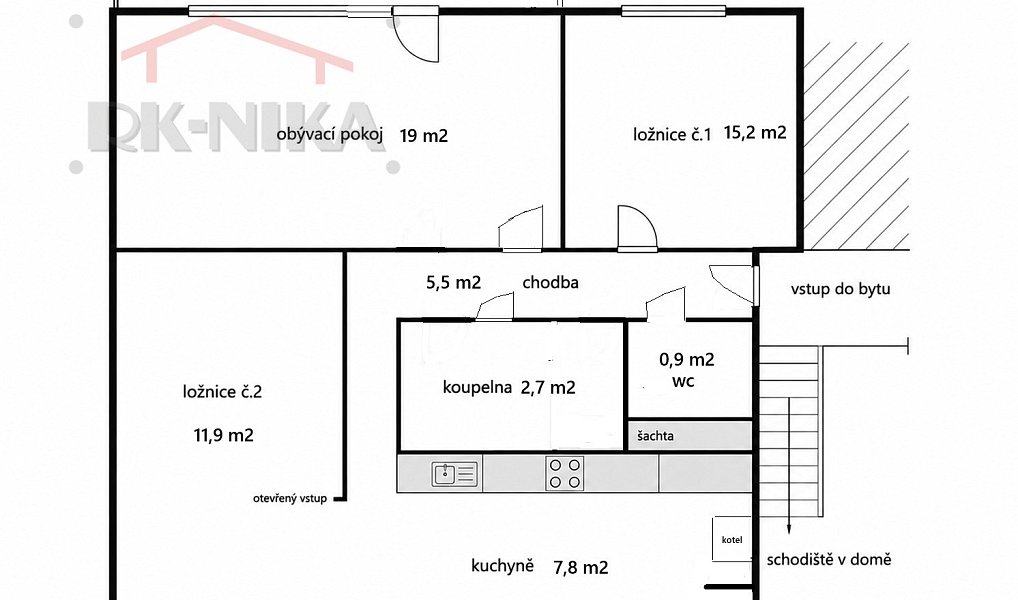 Prodej bytu 3+1 72 m², Semily – náhled fotky 23