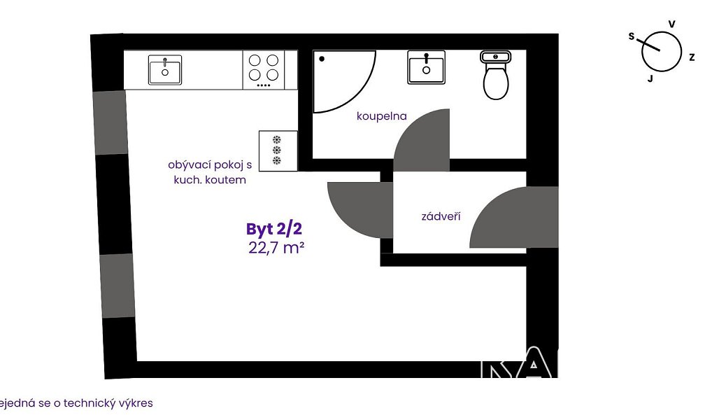Pronájem bytu 1+kk 23 m², Ostrava – náhled fotky 6