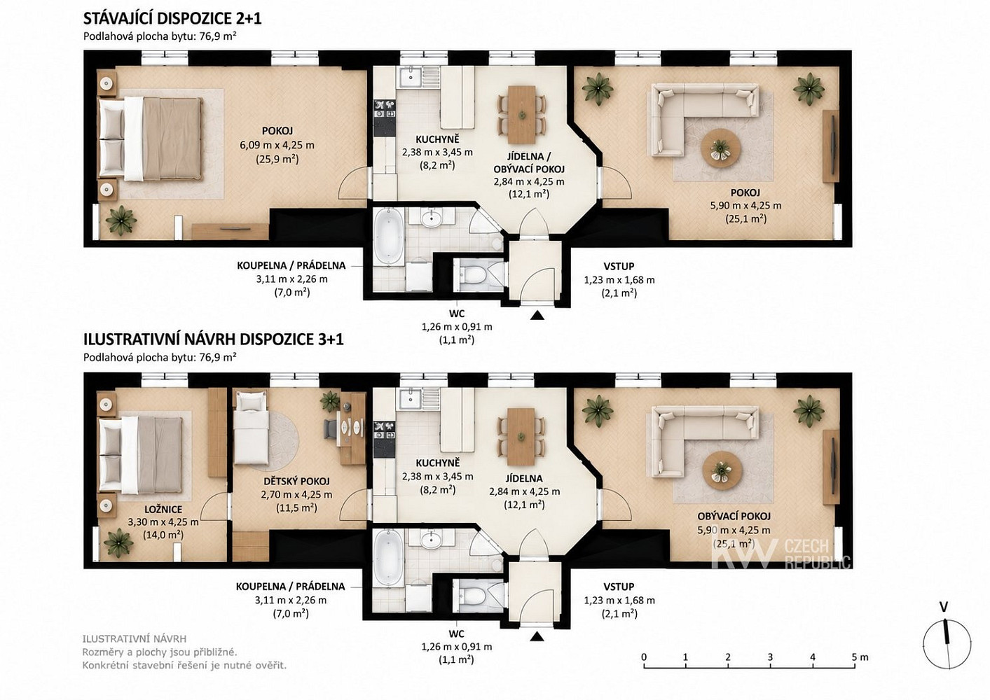 Prodej bytu 2+1 77 m²
