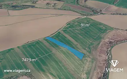 Prodej pole 1 649 m², Zdounky, okres Kroměříž