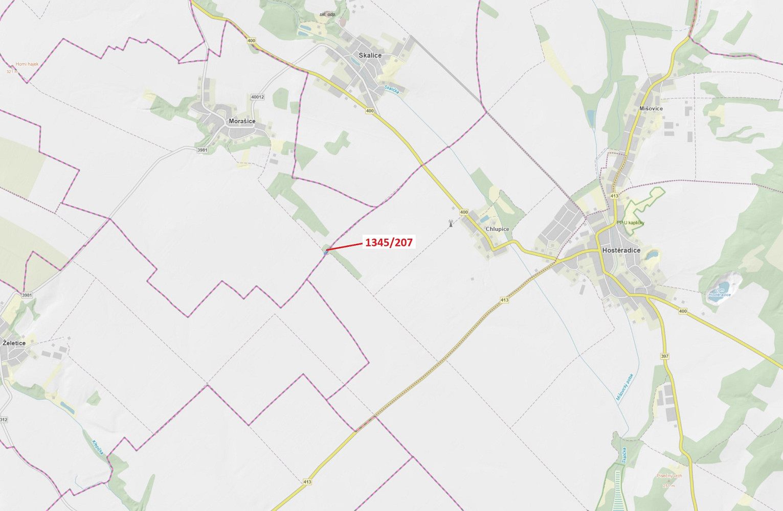 Dražba lesa 1 049 m²