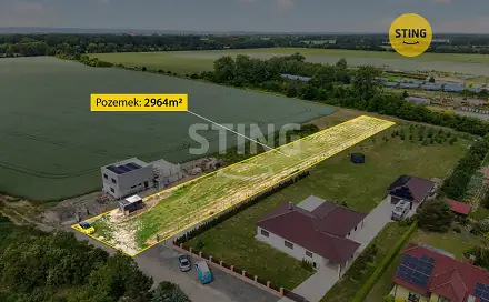 Prodej stavebního pozemku 2 964 m², Brodek u Přerova, okres Přerov