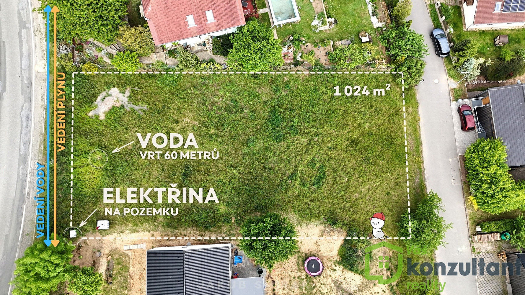 Prodej stavebního pozemku 1 024 m² – fotografie 2