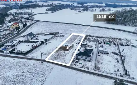 Prodej stavebního pozemku 1 519 m², Modřovice, okres Příbram