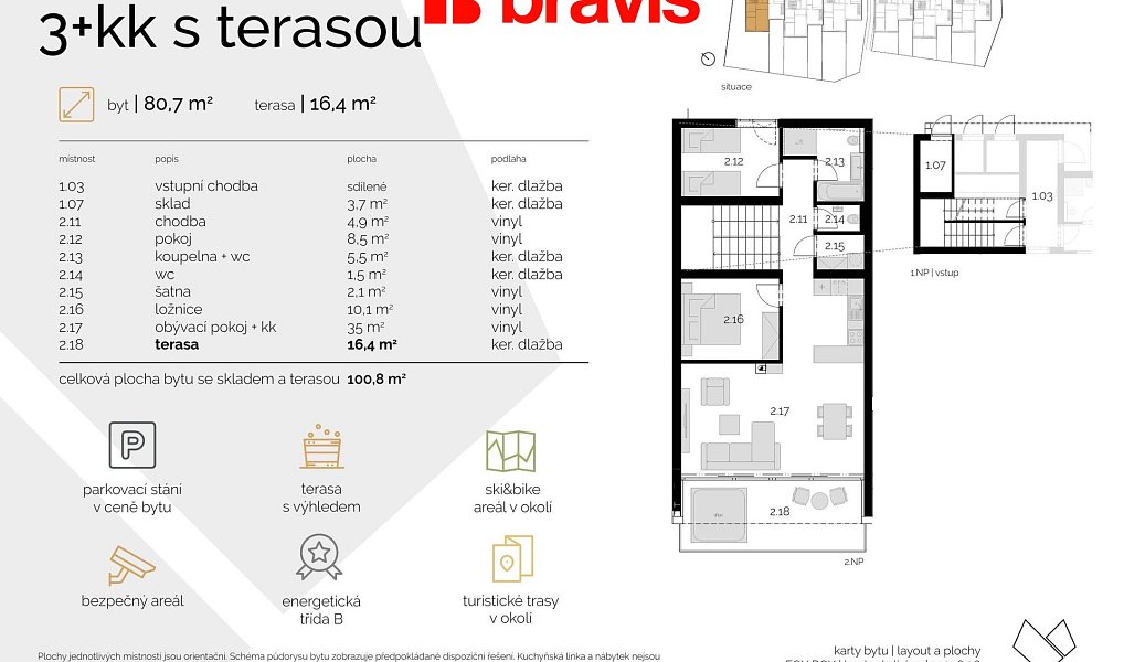Prodej bytu 3+kk 88 m², Ostravice – náhled fotky 6
