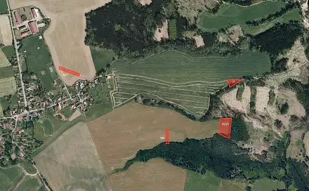Prodej pole 22 559 m², Bojanov - Kovářov, okres Chrudim