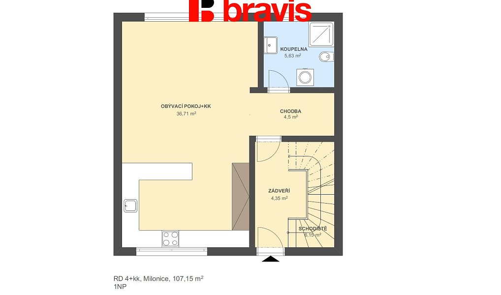 Prodej domu 107 m² s pozemkem 495 m², Milonice – náhled fotky 5