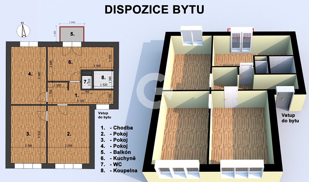 Prodej bytu 3+1 63 m², Zlín – náhled fotky 13