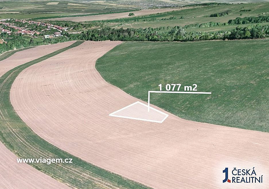 Prodej pole 1 077 m² – fotografie 2