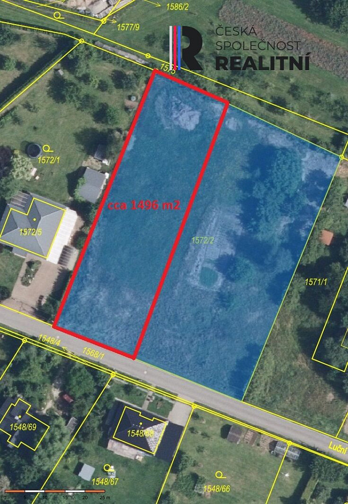 Prodej stavebního pozemku 1 496 m²