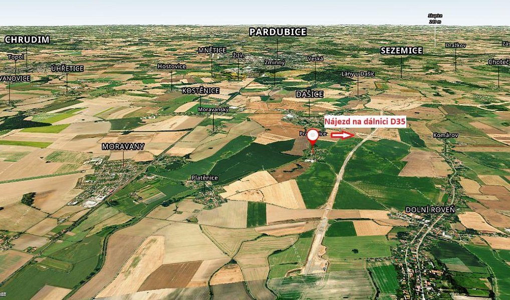 Prodej stavebního pozemku 1 575 m², Dašice – náhled fotky 3