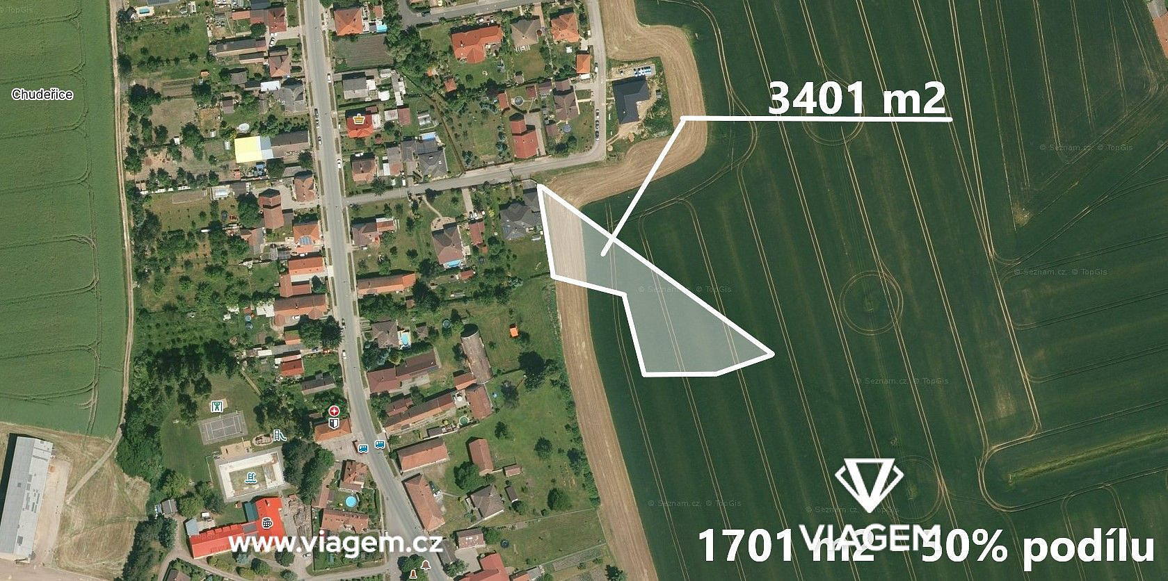 Prodej pole 1 700 m²