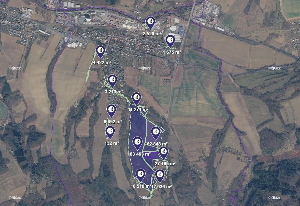 Prodej lesa 3 746 m² rezervováno