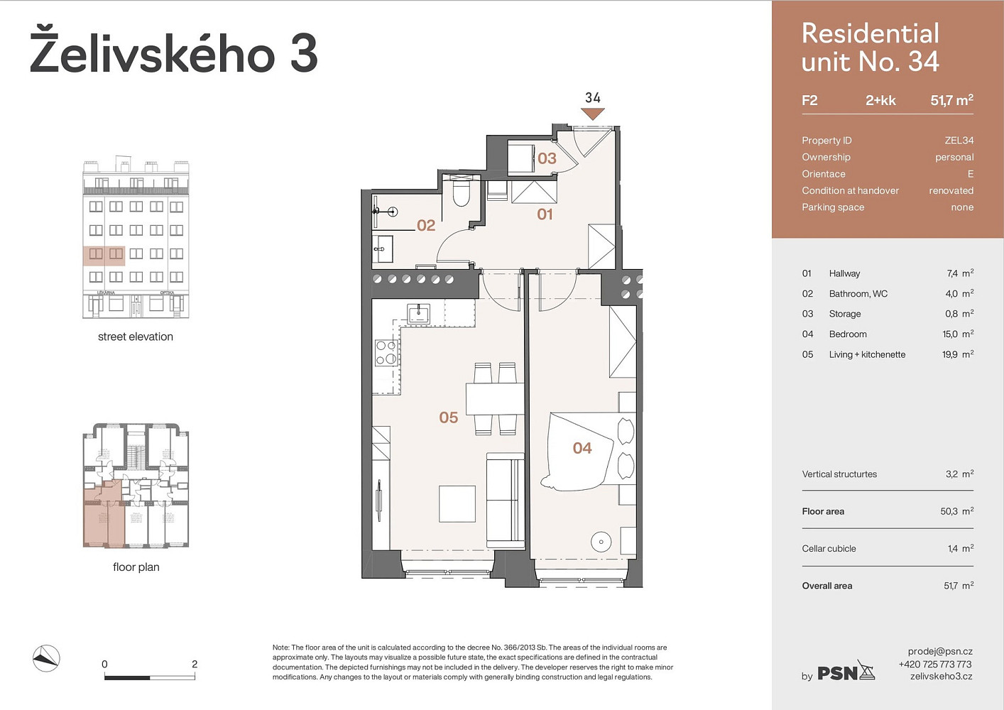 Prodej bytu 2+kk 47 m² – fotografie 3