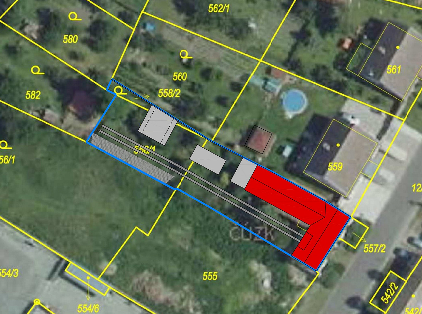 Prodej stavebního pozemku 750 m² – fotografie 4