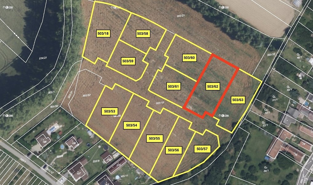 Prodej stavebního pozemku 1 390 m², Sobčice – náhled fotky 3