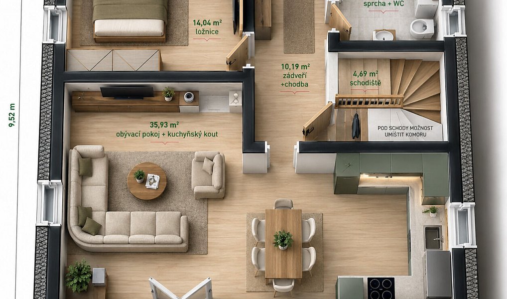 Prodej domu 135 m² s pozemkem 503 m², Ostrov – náhled fotky 4
