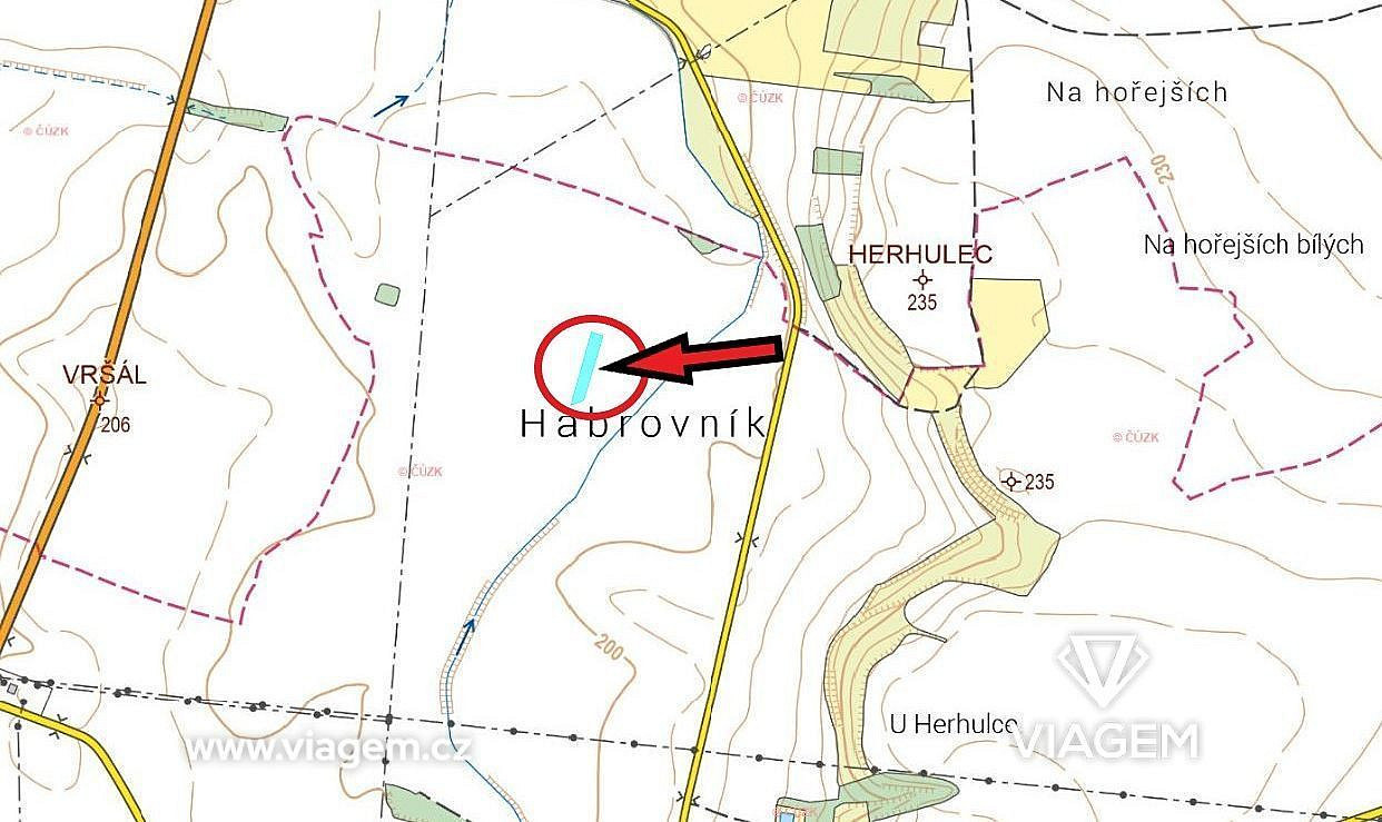 Pole 3 474 m², Podíl 25 % o výměře 869 m² – pohled 3