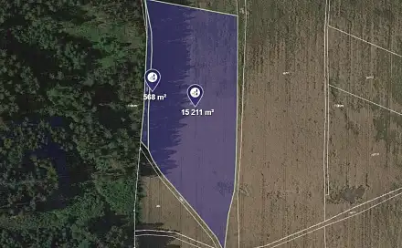 Prodej pole 15 779 m², Mříčná, okres Semily
