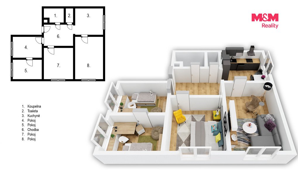 Prodej bytu 4+1 73 m², Nučice – náhled fotky 11