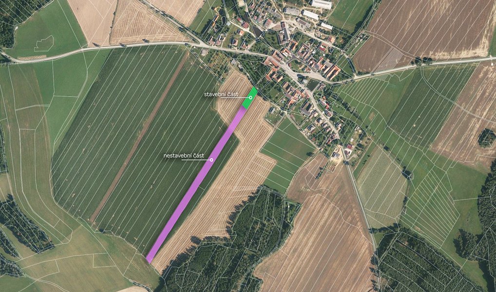 Prodej stavebního pozemku 13 776 m², Mysletice – náhled fotky 2