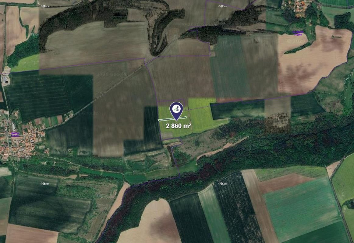 Prodej pole 477 m² – pohled 2