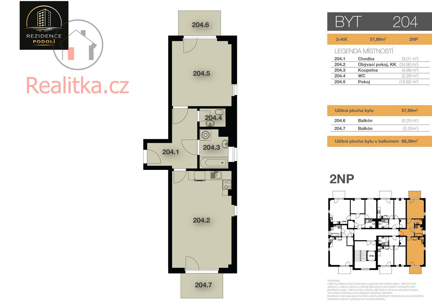 Byt 2+kk – Mělník, okres Mělník – pohled 3