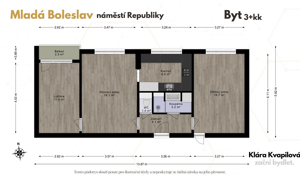 Prodej bytu 3+1 65 m², Mladá Boleslav – náhled fotky 21