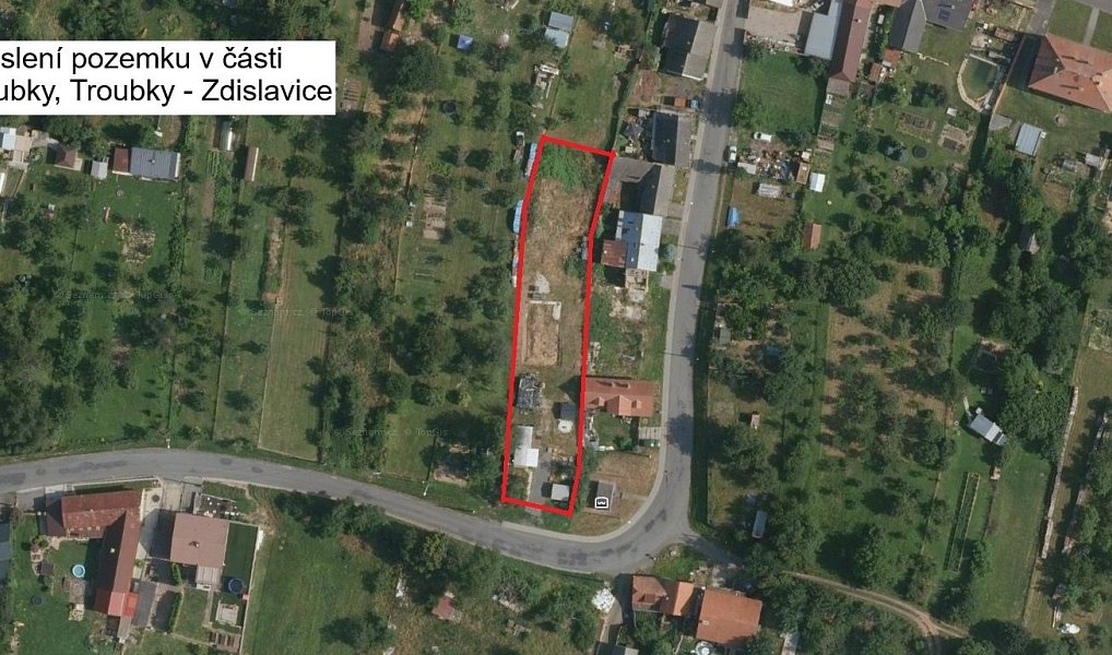 Prodej stavebního pozemku 1 248 m², Troubky-Zdislavice – náhled fotky 2