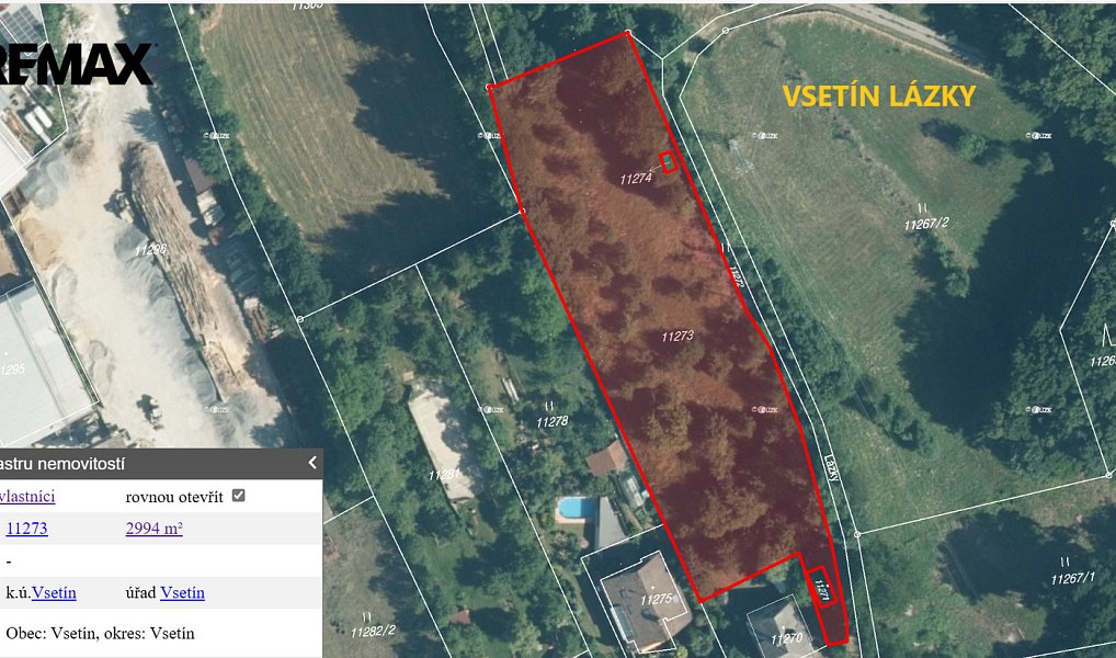 Prodej stavebního pozemku 2 994 m², Vsetín – náhled fotky 3