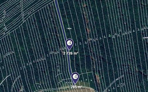 Prodej lesa 3 011 m², Hradčovice, okres Uherské Hradiště