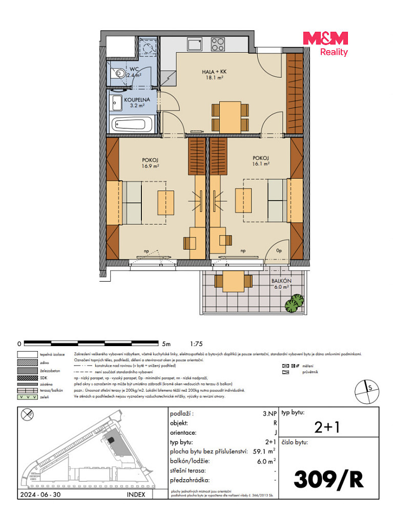 Prodej bytu 2+1 59 m² – fotografie 2