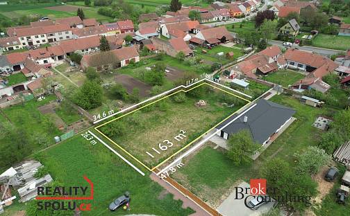 Prodej stavebního pozemku 1 163 m², Malhostovice, okres Brno-venkov