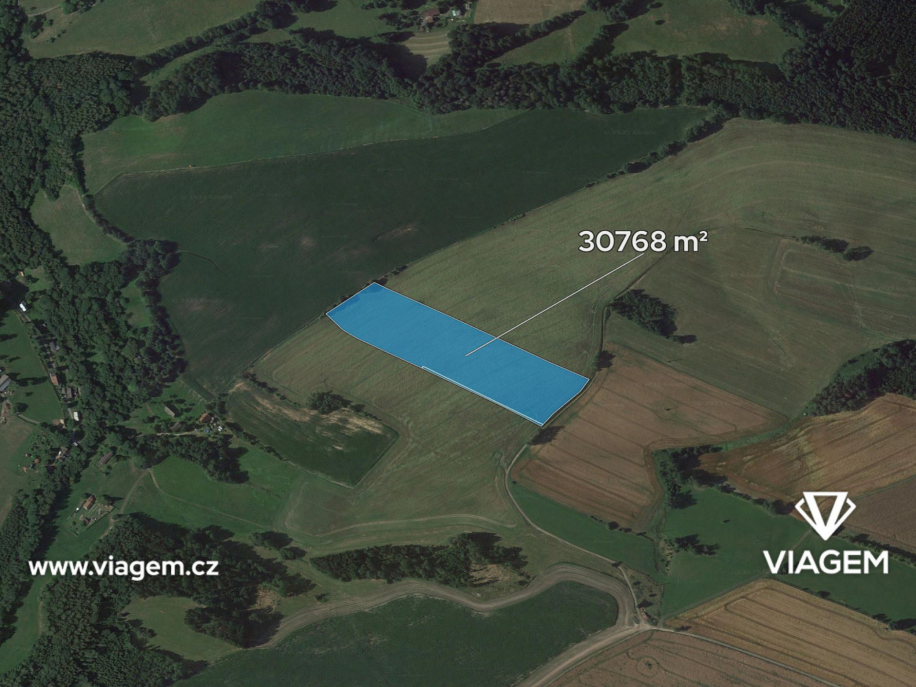 Pole 30 768 m², Podíl 50 % o výměře 15 384 m² – pohled 2