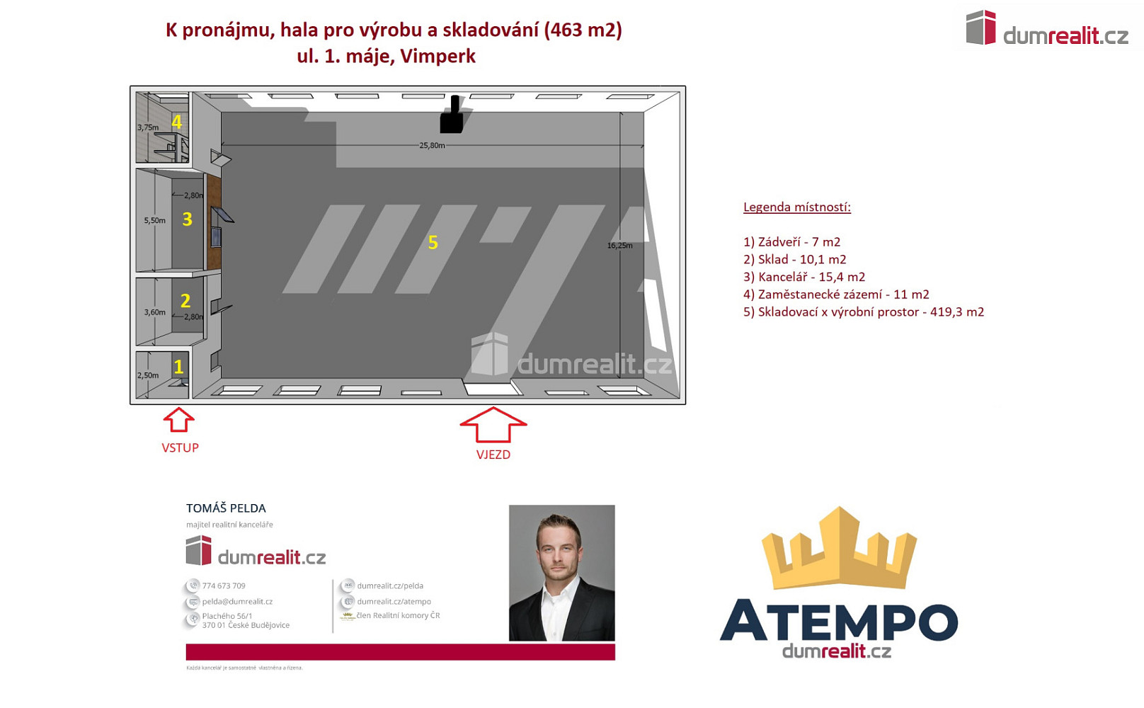 Pronájem skladovacích prostor 463 m² — photo 3