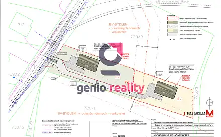 Prodej stavebního pozemku 1 845 m², Červené Pečky, okres Kolín