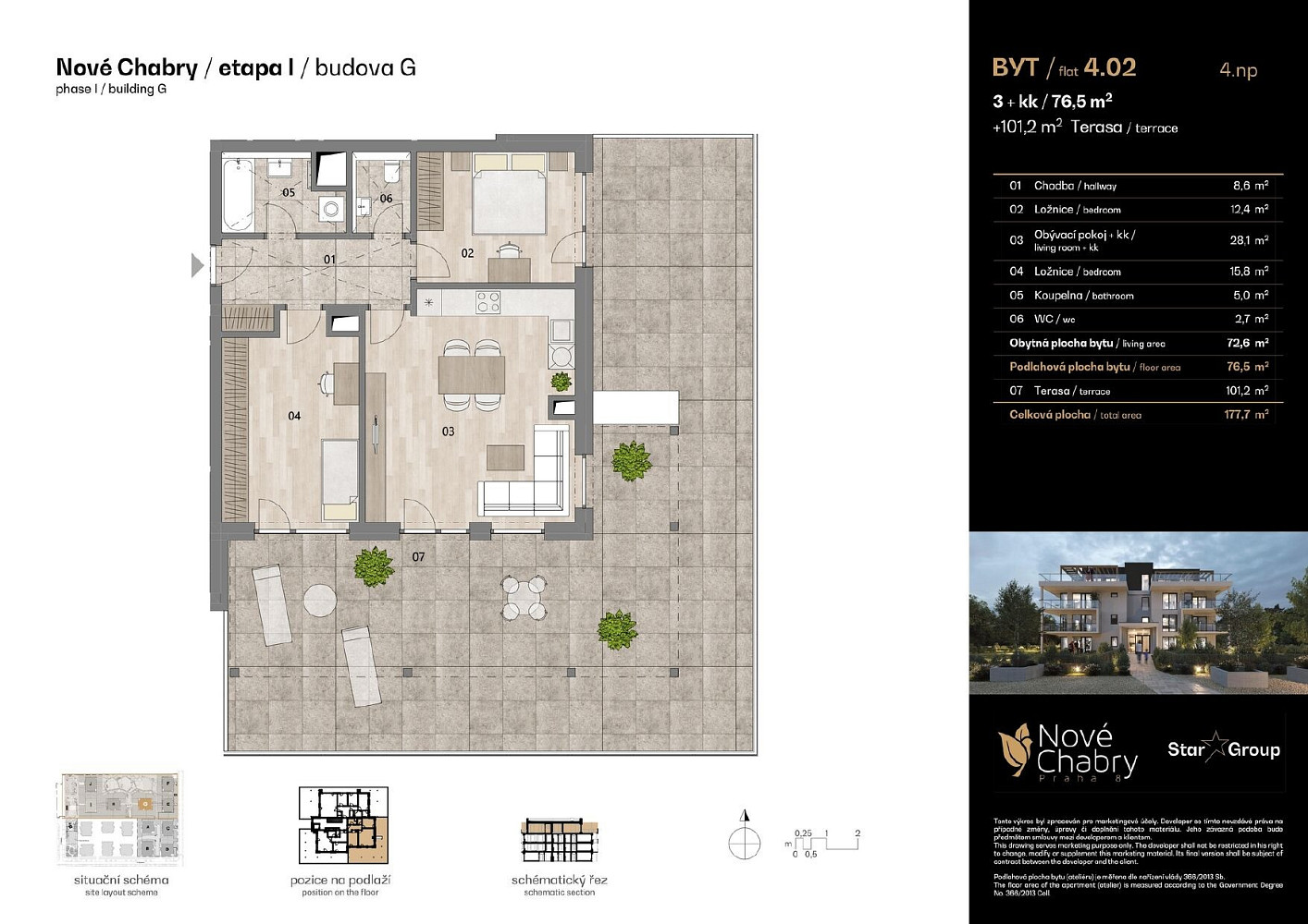 Prodej bytu 3+kk 76 m² – fotografie 2