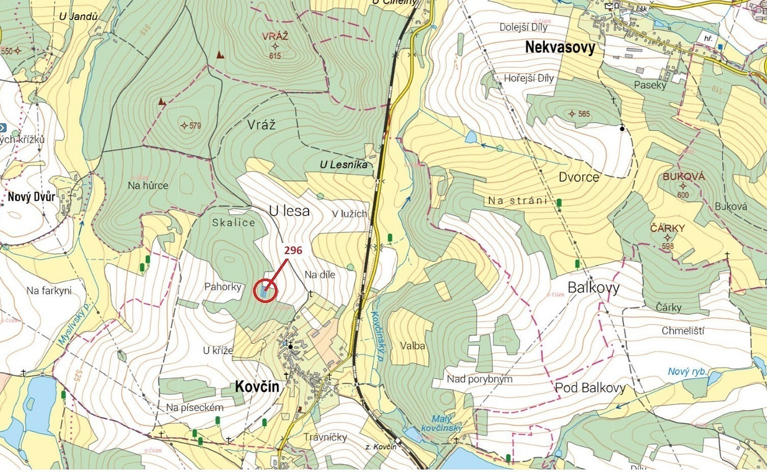 Dražba lesa 1 626 m²